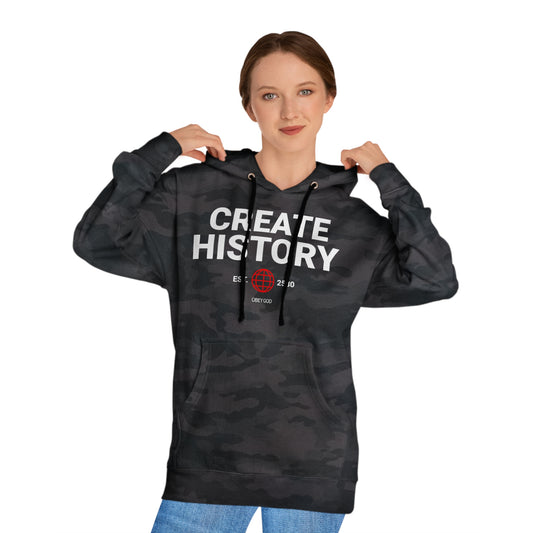Stand out in style with our Camo Create History Hoodie, blending fashion with heritage. Perfect for trendsetters and history-makers alike. Shop now!